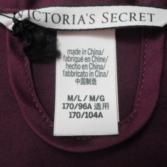 Victoria's Secret M/L Purple Satin Flounce Robe - Picture 5 of 5